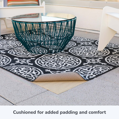 Symple Stuff Brahmsley Outdoor NonSlip Cushioned Rug Pad Gripper Wayfair
